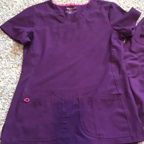 Heartsoul Eggplant Scrub Set S/MP - Picture 3 of 5